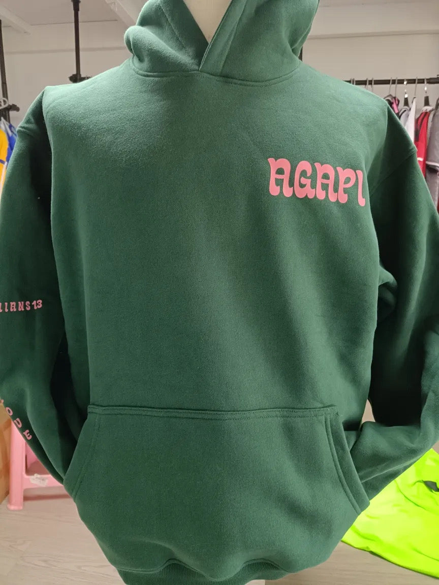 Green AGAPI "What Is Love" Hoodie