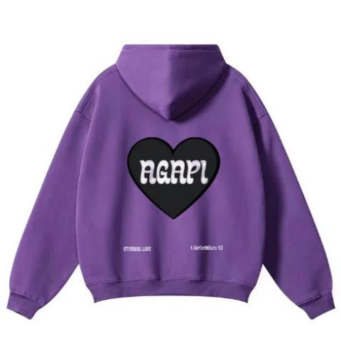 Purple AGAPI "What is Love" hoodie